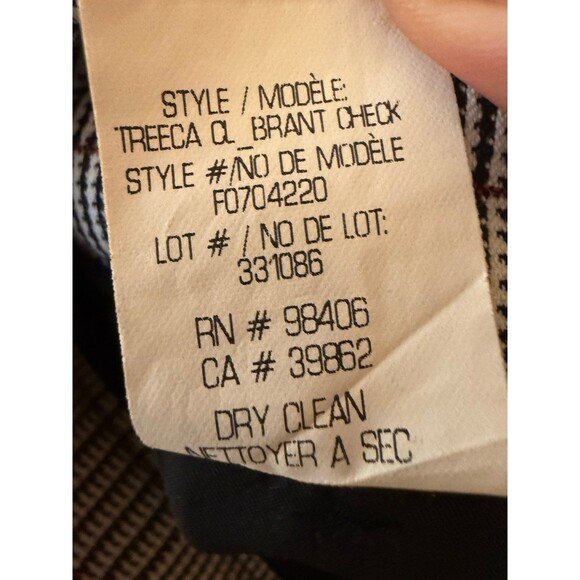 Theory Treeca cl Brant Check Plaid cropped Pants In Black/white size 6 - Picture 3 of 6